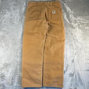 Vintage 90’s Carhartt Men’s Red Quilted Lined B10 BRN Duck Canvas Union Made